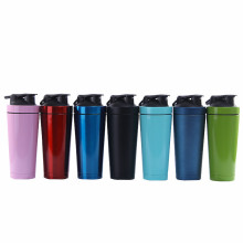 Wholesale Double Wall Vacuum Insulated Gym Protein Shaker Stirring Mug Whey Protein for Fitness